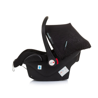 Chipolino aura autostoel met adapters 40-85 cm groep 0+ obsidian zwart
