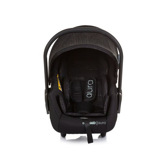 Chipolino aura autostoel met adapters 40-85 cm groep 0+ obsidian zwart