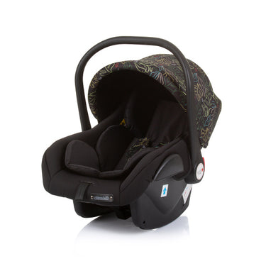 Chipolino havana autostoel met adapters 40-85 cm groep 0+ obsidian leaves zwart