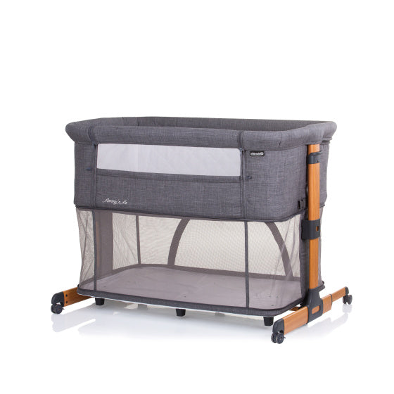 Load image into Gallery viewer, Chipolino Mommy 'N Me Co-sleeper Box Graphite Wood
