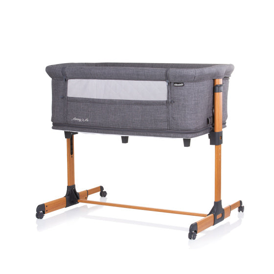 Load image into Gallery viewer, Chipolino Mommy 'N Me Co-sleeper Box Graphite Wood
