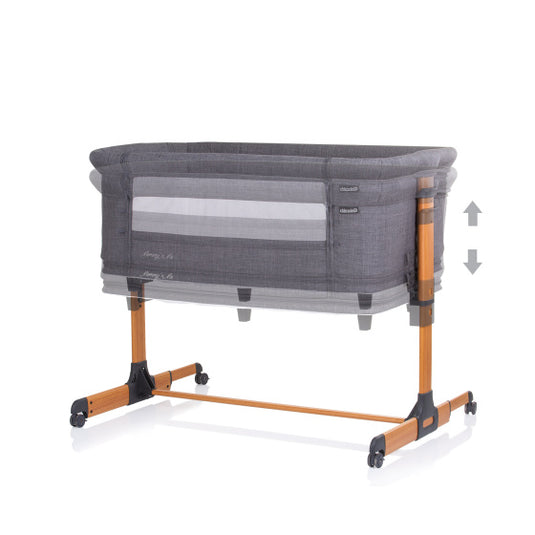 Chipolino Mommy 'N Me Co-sleeper Box Graphite Wood