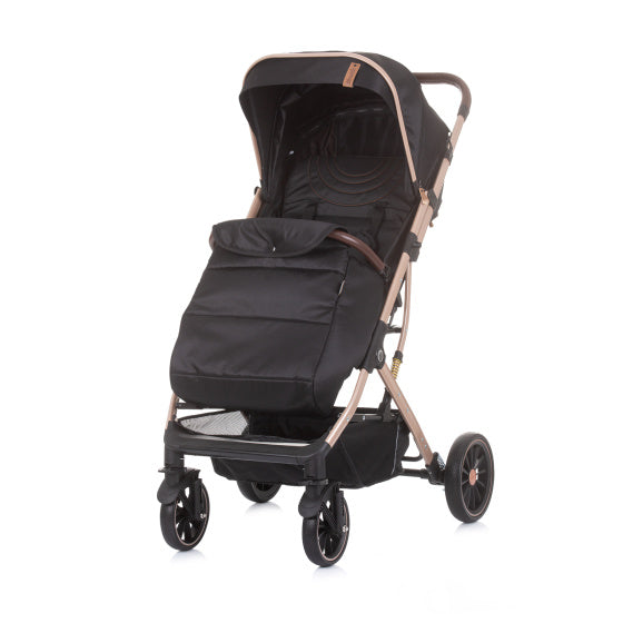Load image into Gallery viewer, Chipolino combo opvouwbare buggy met voetenhoes ebony zwart beige
