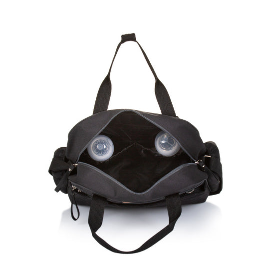 Chipolino schouder luiertas met verschoningsmatje obsidian zwart