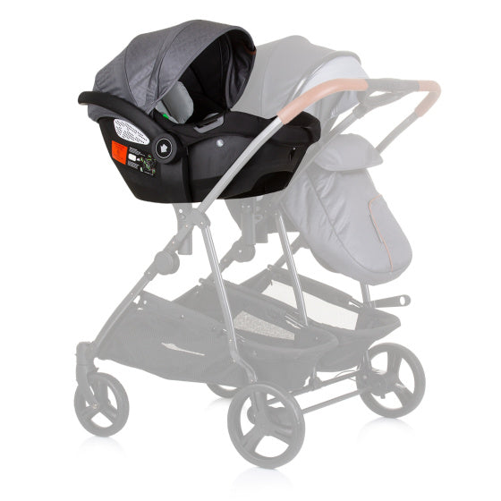 Load image into Gallery viewer, Chipolino duo autostoel 40-87 cm groep 0+ silver grijs zwart
