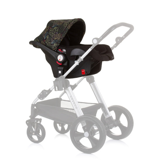 Load image into Gallery viewer, Chipolino havana autostoel met adapters 40-85 cm groep 0+ obsidian leaves zwart
