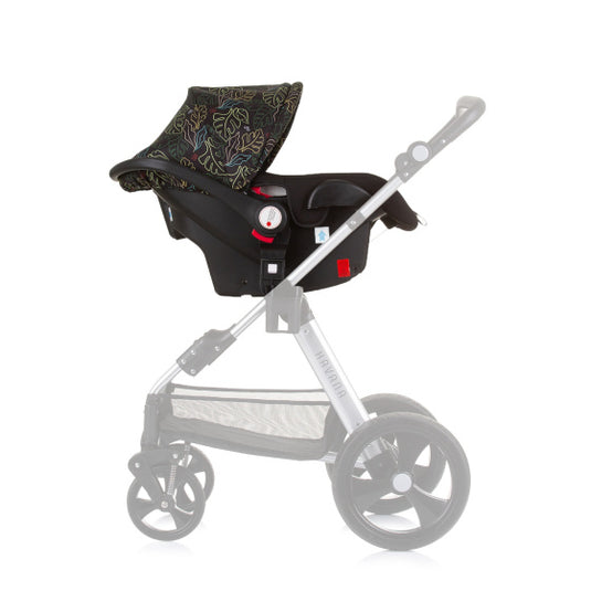 Chipolino havana autostoel met adapters 40-85 cm groep 0+ obsidian leaves zwart