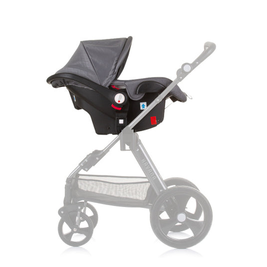 Chipolino Havana Autostoel met Adapters 40-85 cm Groep 0+ Silver Grijs