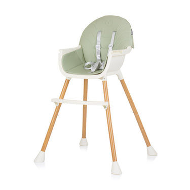 Chipolino rio 2-in-1 kinderstoel met eetblad zitkussen aloe groen wit