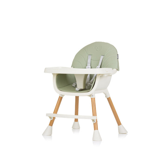 Chipolino rio 2-in-1 kinderstoel met eetblad zitkussen aloe groen wit