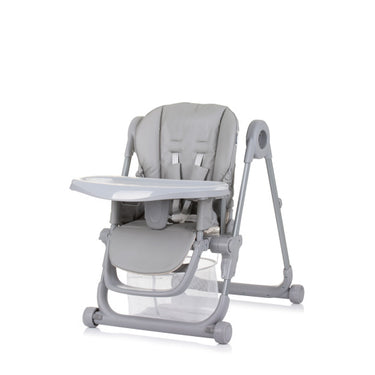 Chipolino Chef Kinderstoel met Eetblad Zitkussen Pure Grey