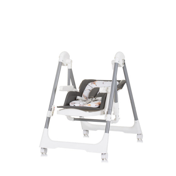 Load image into Gallery viewer, Chipolino milk shake 2-in-1 kinderstoel schommelstoel ash grijs wit
