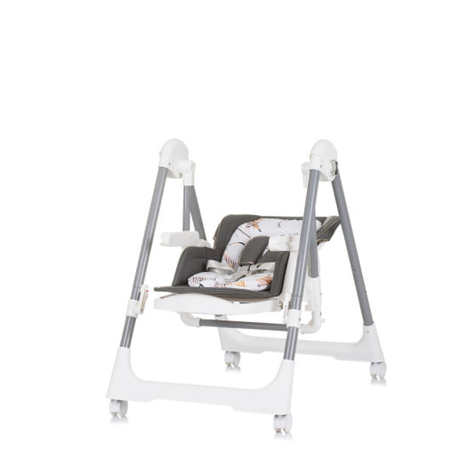 Chipolino milk shake 2-in-1 kinderstoel schommelstoel ash grijs wit