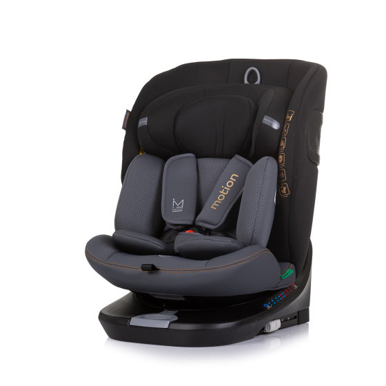 Load image into Gallery viewer, Chipolino autostoel i-size 40-150 cm isofix 360° obsidian zwart grijs

