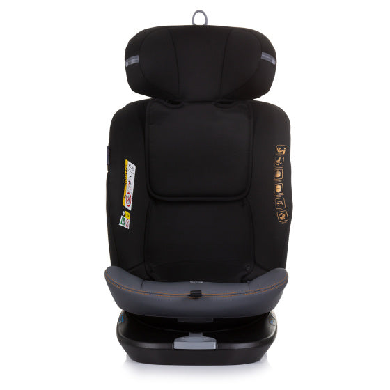 Load image into Gallery viewer, Chipolino autostoel i-size 40-150 cm isofix 360° obsidian zwart grijs
