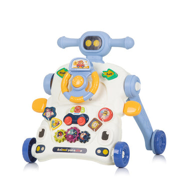 Chipolino car 3-in-1 loopwagen met speelgoedauto muziek blauw