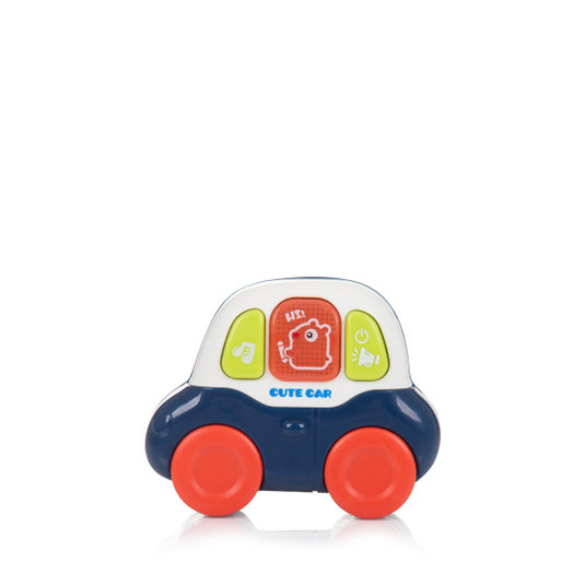 Chipolino funny animals loopwagen met speelauto muziek blauw