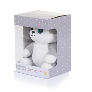 Chipolino pluche baby nachtlamp knuffelhusky met muziek licht
