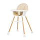 Chipolino rio 2-in-1 kinderstoel met eetblad zitkussen sand wit