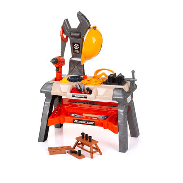 Chipolino werkbank met gereedschap speelset met licht 63-delig