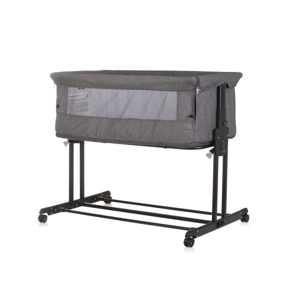 Load image into Gallery viewer, Chipolino zen co-sleeper box met klamboe granite grijs
