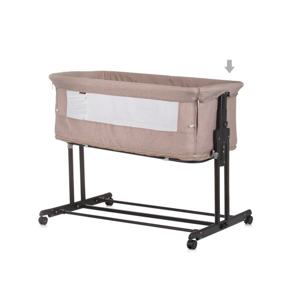 Load image into Gallery viewer, Chipolino zen co-sleeper box met klamboe macadamia beige
