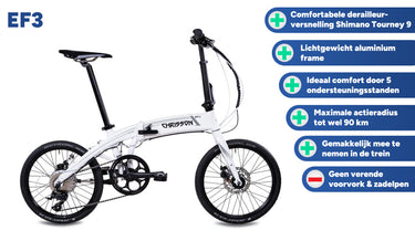 Chrisson ef3 20 inch 32 cm unisex 9v mechanische schijfrem wit