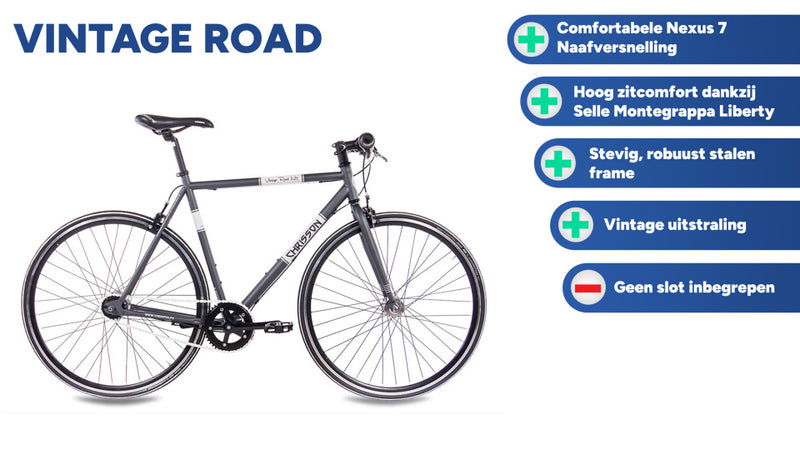 Load image into Gallery viewer, Chrisson vintage road 28 inch 52 cm heren 7v donkergrijs
