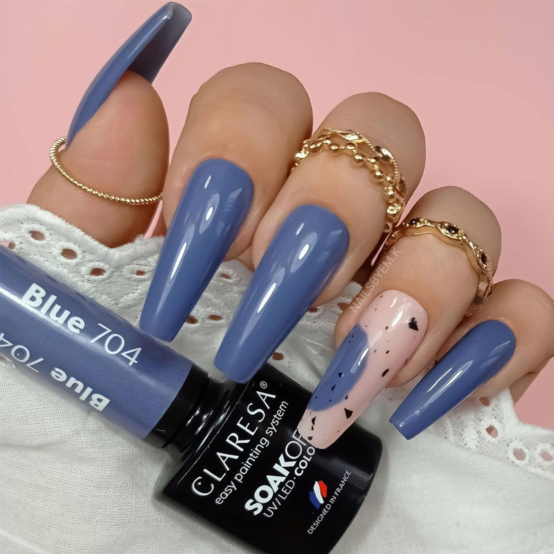 Load image into Gallery viewer, Claresa uv led gellak 5ml blue 704 quiet forest
