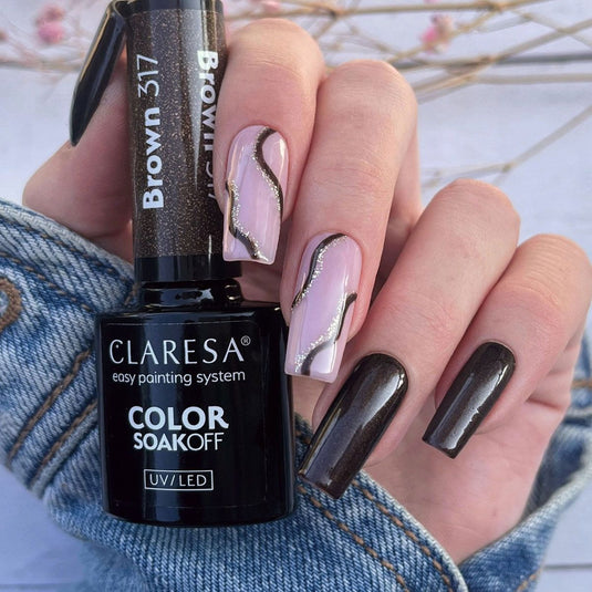 Claresa uv led gellak 5ml brown 317 warm feelings