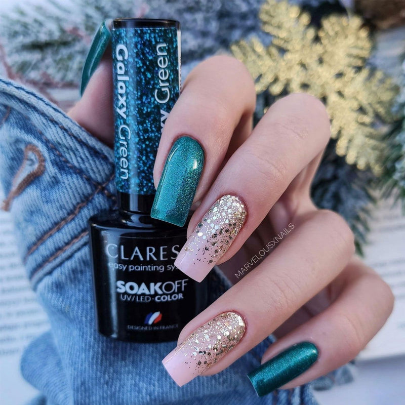 ギャラリービューアに画像をロードする, Claresa uv led gellak 5ml galaxy green
