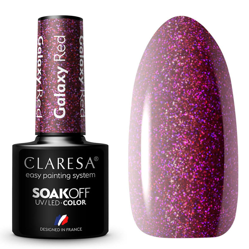 Afbeelding laden in galerijviewer, Claresa uv led gellak 5ml galaxy red
