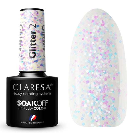 Claresa uv led gellak 5ml glitter 2
