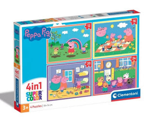 Clementoni peppa pig puzzel 4-in-1