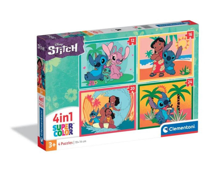 Load image into Gallery viewer, Clementoni super color legpuzzel 4in1 stitch

