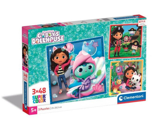 Clementoni 3x48pcs gabby's dollhouse