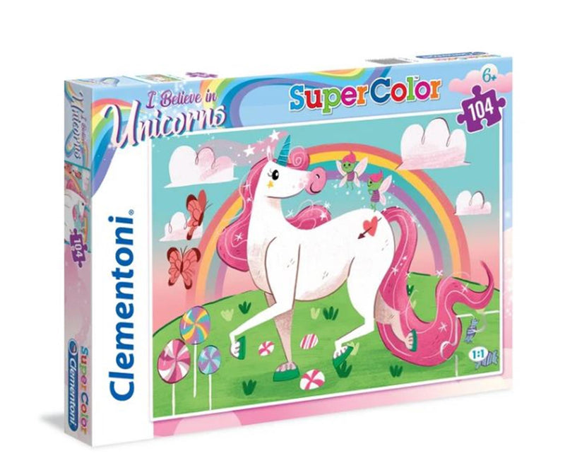 Afbeelding laden in galerijviewer, Clementoni puzzel 104pcs i believe in unicorns brilliant

