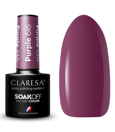 Claresa uv led gellak 5ml purple 616 quiet forest