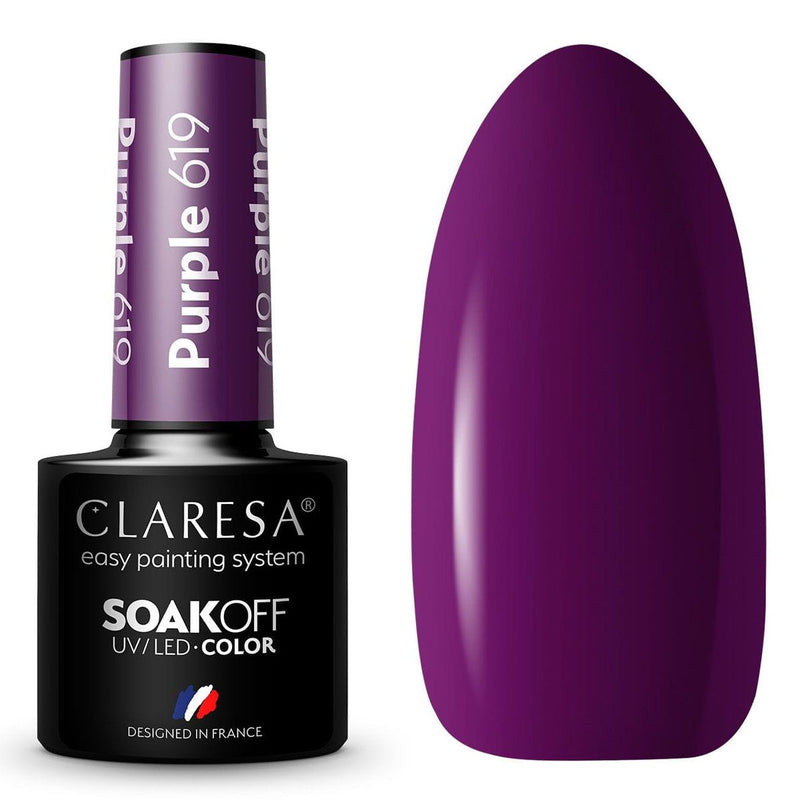 Afbeelding laden in galerijviewer, Claresa uv led gellak 5ml purple 619 full berries
