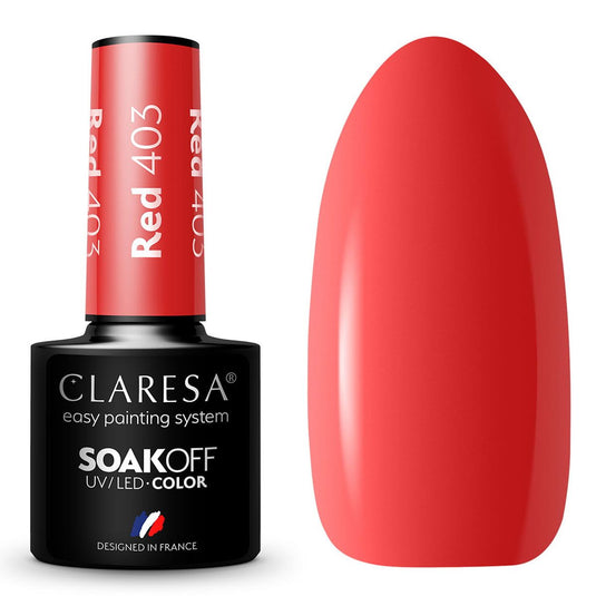 Claresa uv led gellak 5ml red 403 sunny garden