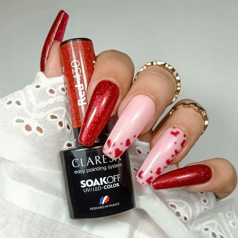 Afbeelding laden in galerijviewer, Claresa uv led gellak 5ml red 430 rainbow explosion
