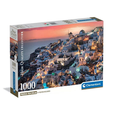 Clementoni puzzel 1000 stukjes shades of santorini 2025-comp