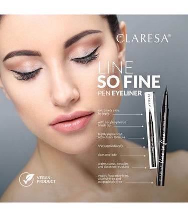 Claresa line so fine eyeliner pen zwart