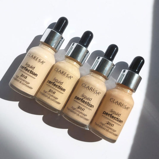 Claresa liquid perfection 2-in-1 concealer en foundation 104 nude 18gr.
