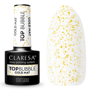 Claresa top coat bubble gold mat no wipe 5ml