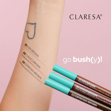 Claresa go bushy wenkbrauwpen 01 ash brown