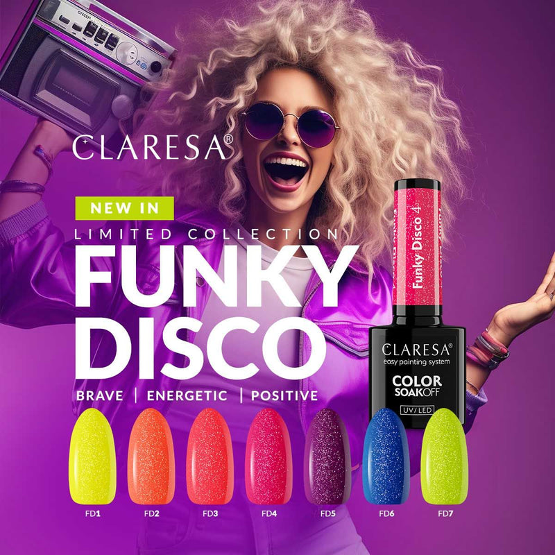Load image into Gallery viewer, Claresa uv led gellak 5ml funky disco 7 lime light
