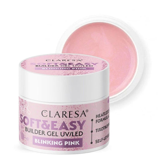 Claresa keratine soft easy builder gel blinking pink 90gr.