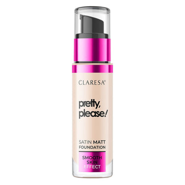 Claresa satin matt foundation pretty, please! 02 light 34gr.