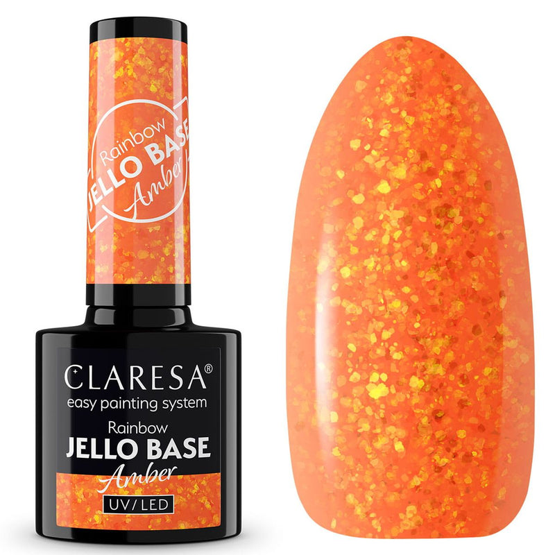 Load image into Gallery viewer, Claresa rainbow jello base coat amber 5ml
